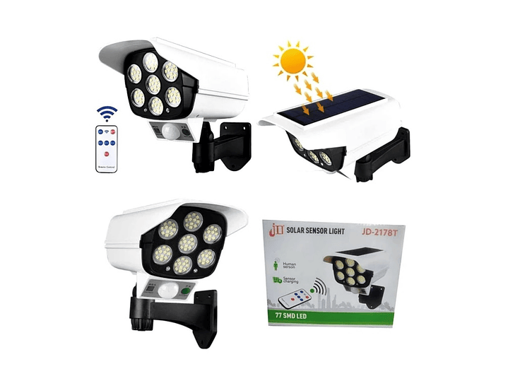 Foco Solar Led Con Sensor de Movimiento Tipo Cámara 15448 2
