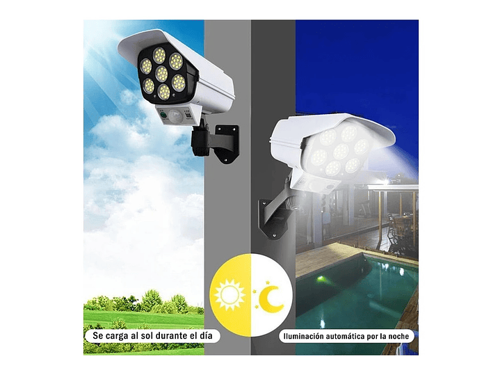 Foco Solar Led Con Sensor de Movimiento Tipo Cámara 15448 3