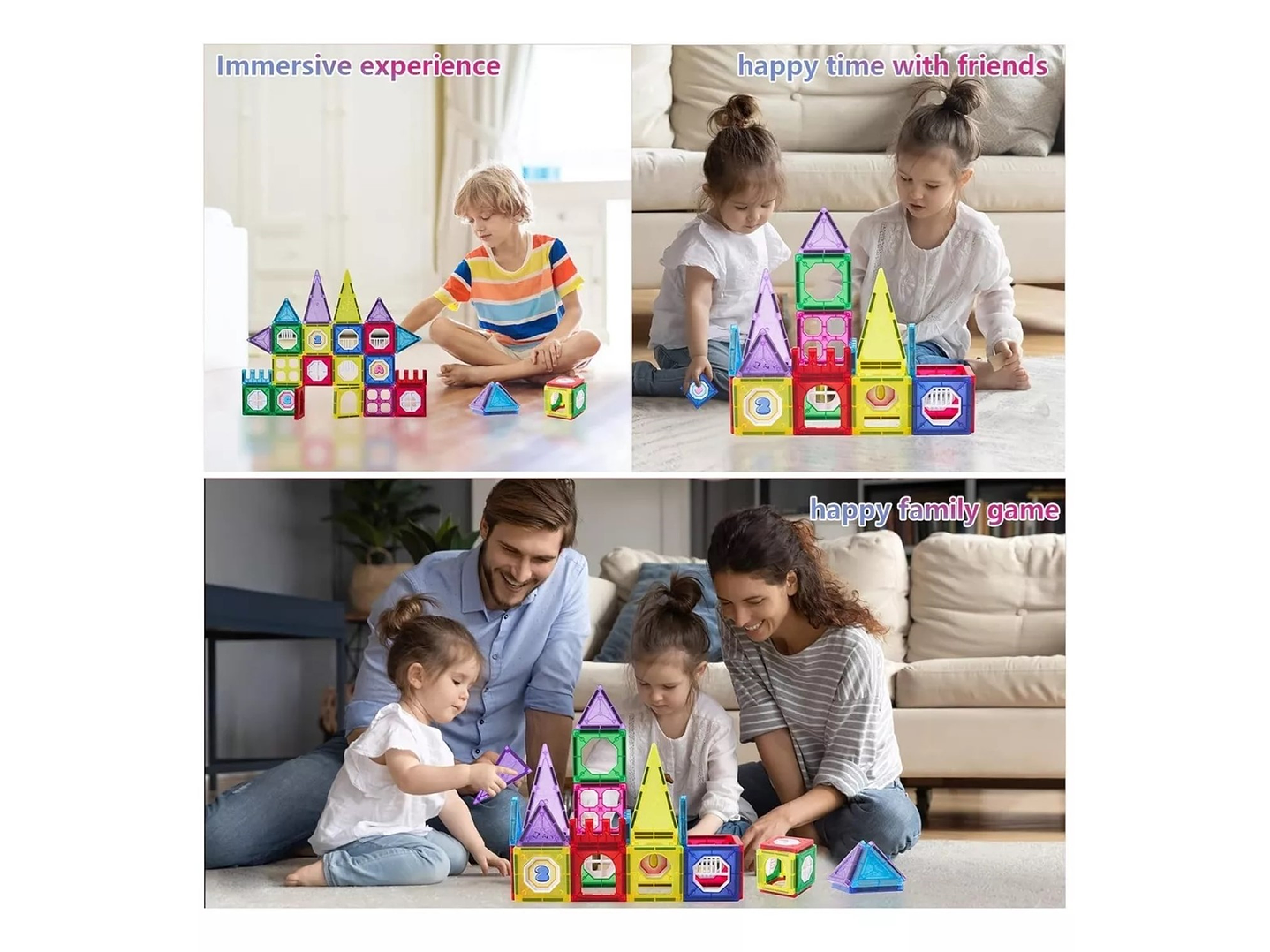 Juego De Bloques Construcción Magnéticos Didácticos 50010 3