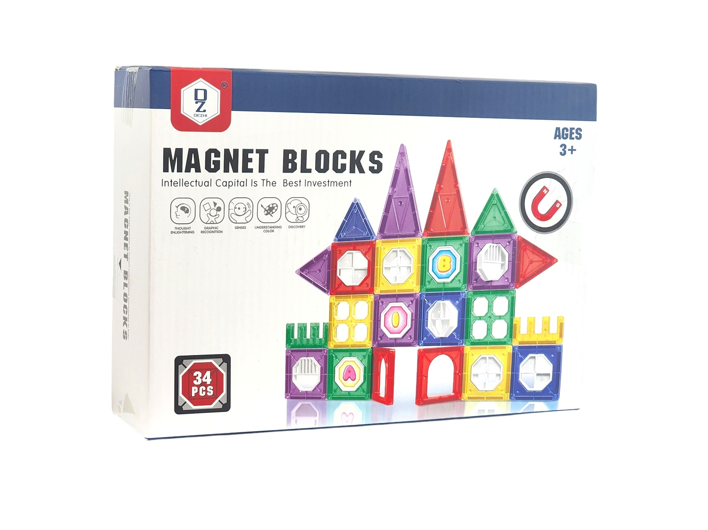 Juego De Bloques Construcción Magnéticos Didácticos 50010 5