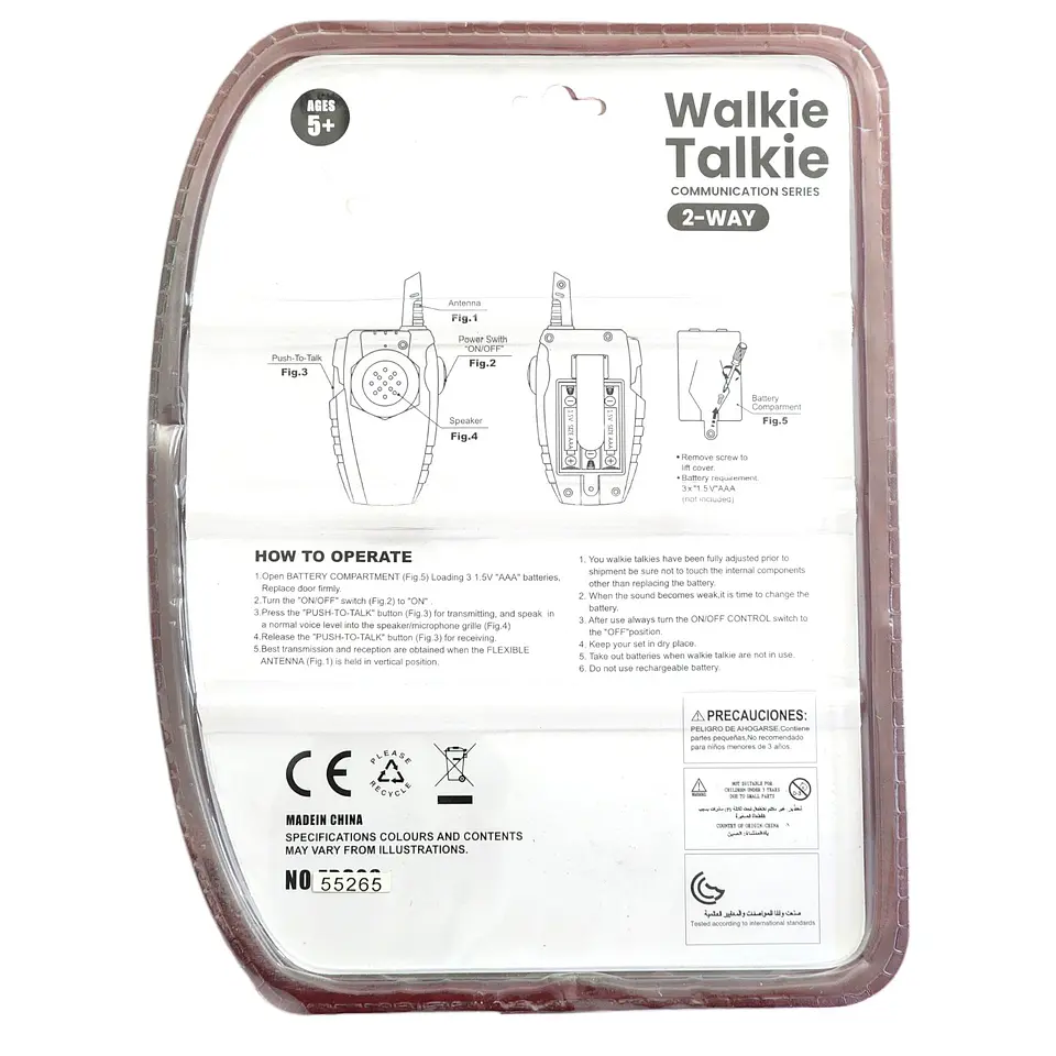 Kit 2 Walkie Talkie 300m para Niños 55265 3