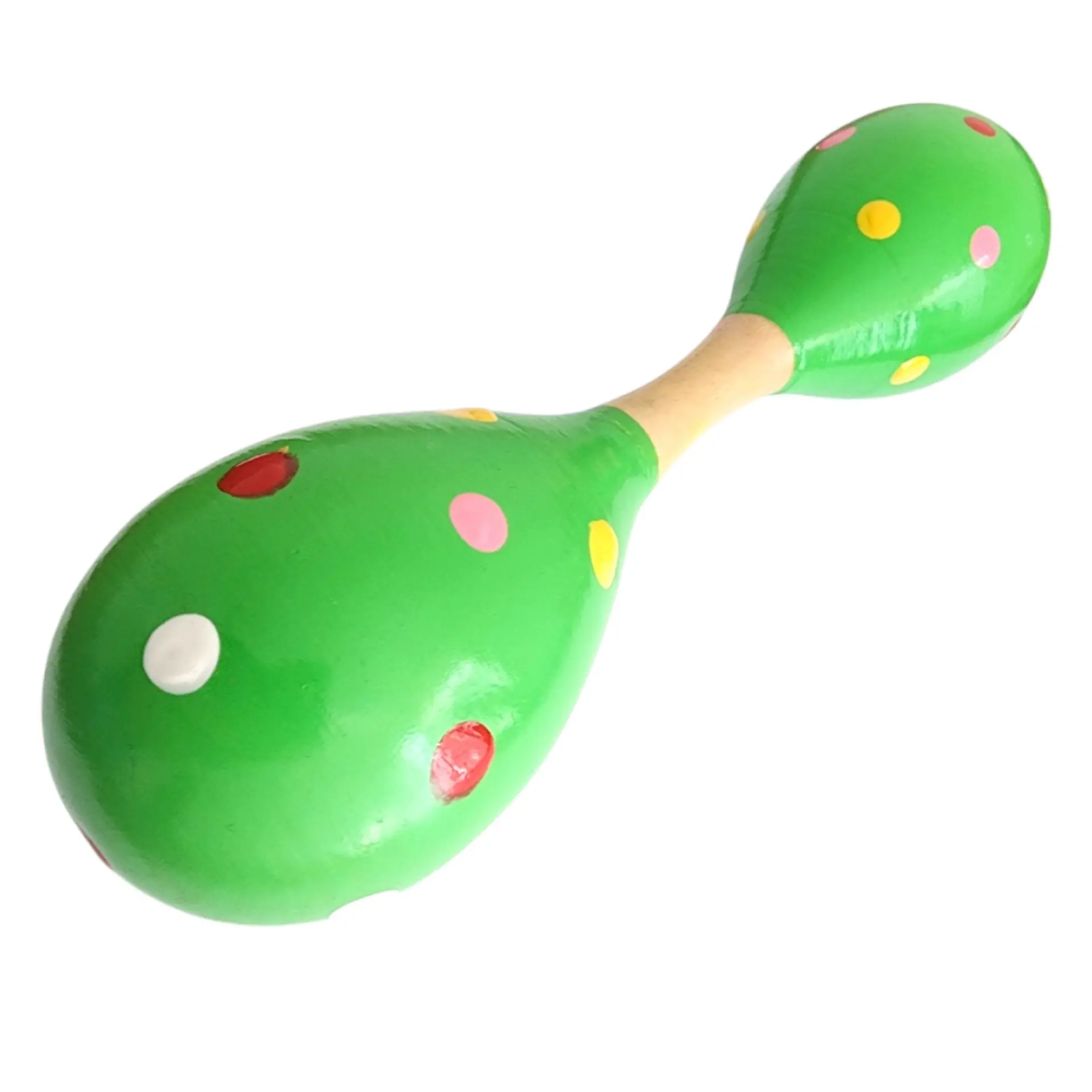 Maraca Doble Martillo de Madera Sonajera Niños Verde 55503 3
