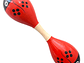 Maraca Doble Martillo de Madera Sonajera Niños Roja 55503 - Miniatura 3