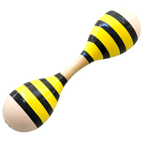 Maraca Doble de Madera Sonajera Niños Abejita 55503