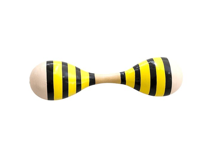Maraca Doble de Madera Sonajera Niños Abejita 55503 2