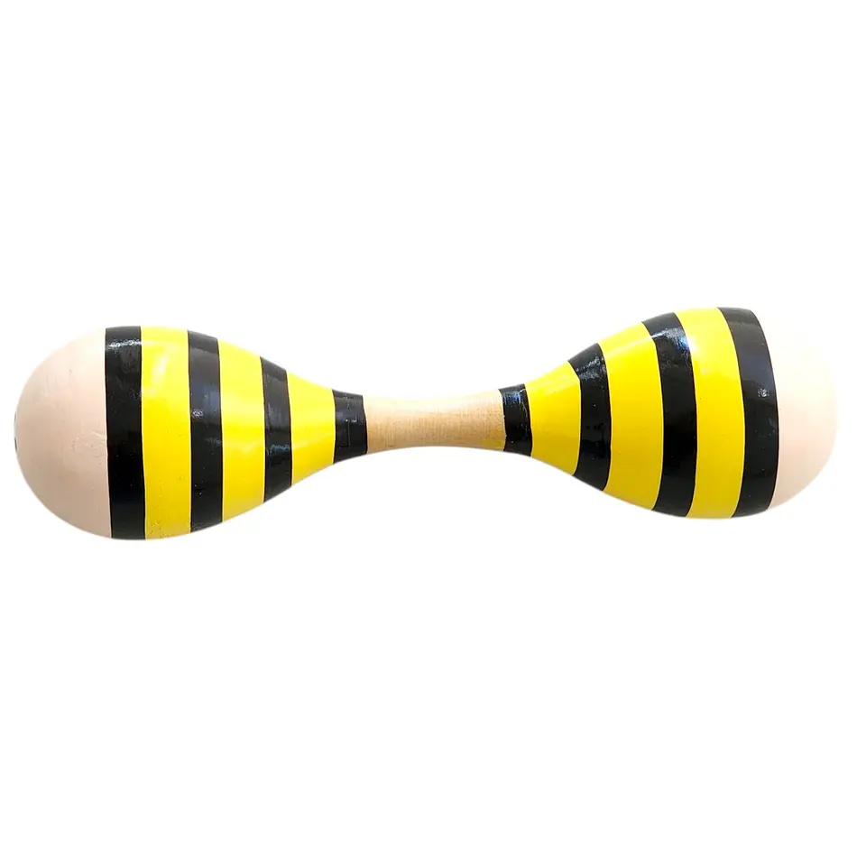 Maraca Doble de Madera Sonajera Niños Abejita 55503 2