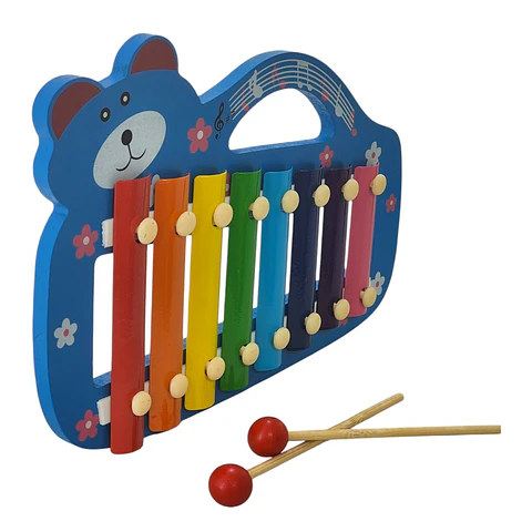 Xilófono Juguete Musical Infantil de Madera Colores 55504