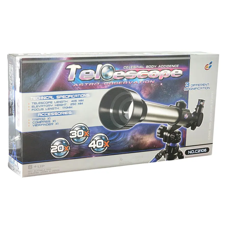 Telescopio Astronómico Para Niños Zoom 20x 30x 40x 57049 7