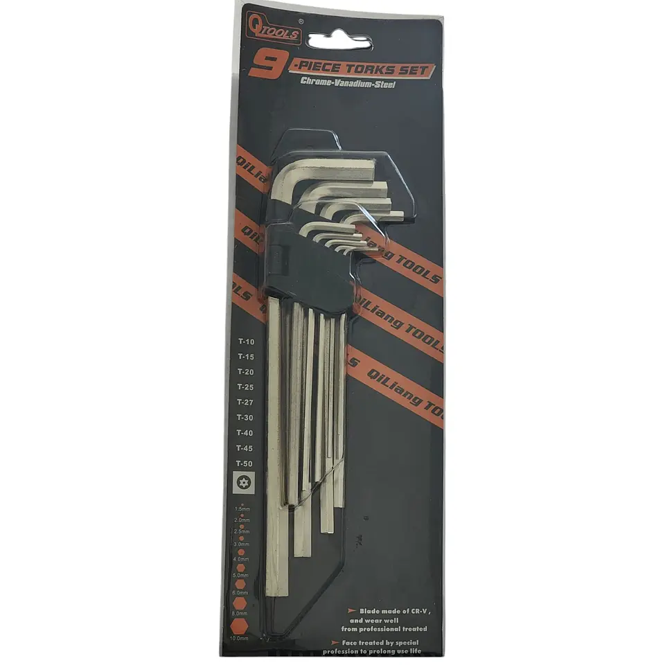 Kit Llaves Allen 9 Piezas Largas con Soporte 12879 6