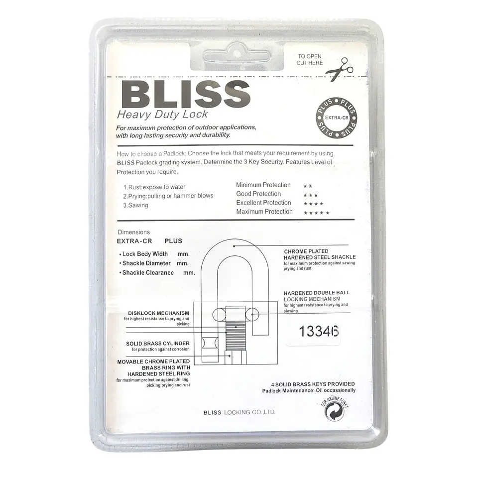 Pack 2 Candados de Seguridad 40mm Bliss 13346 4