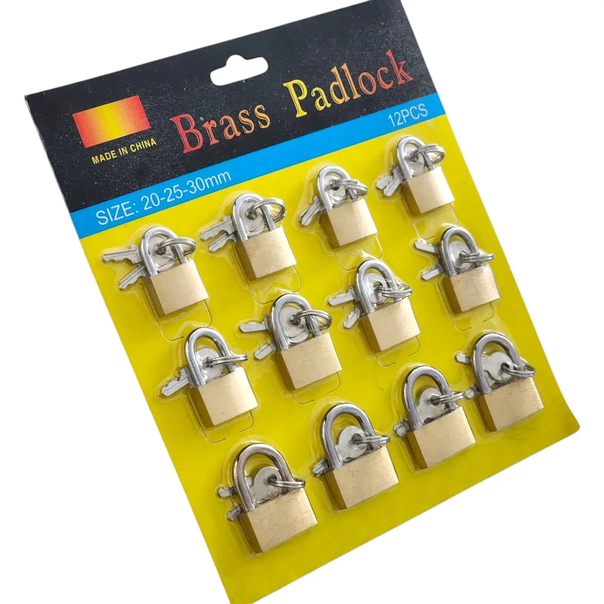 Pack 12 Candados de 20, 25 y 30mm Con Llaves 13432 3