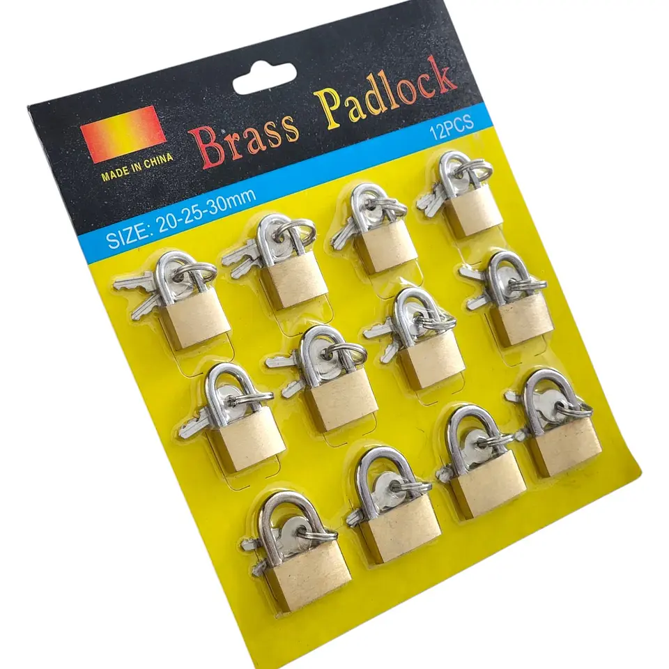 Pack 12 Candados de 20, 25 y 30mm Con Llaves 13432 3