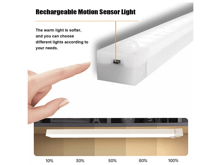 Luz Led Adhesiva Recargable 20cm con sensor 15449 6