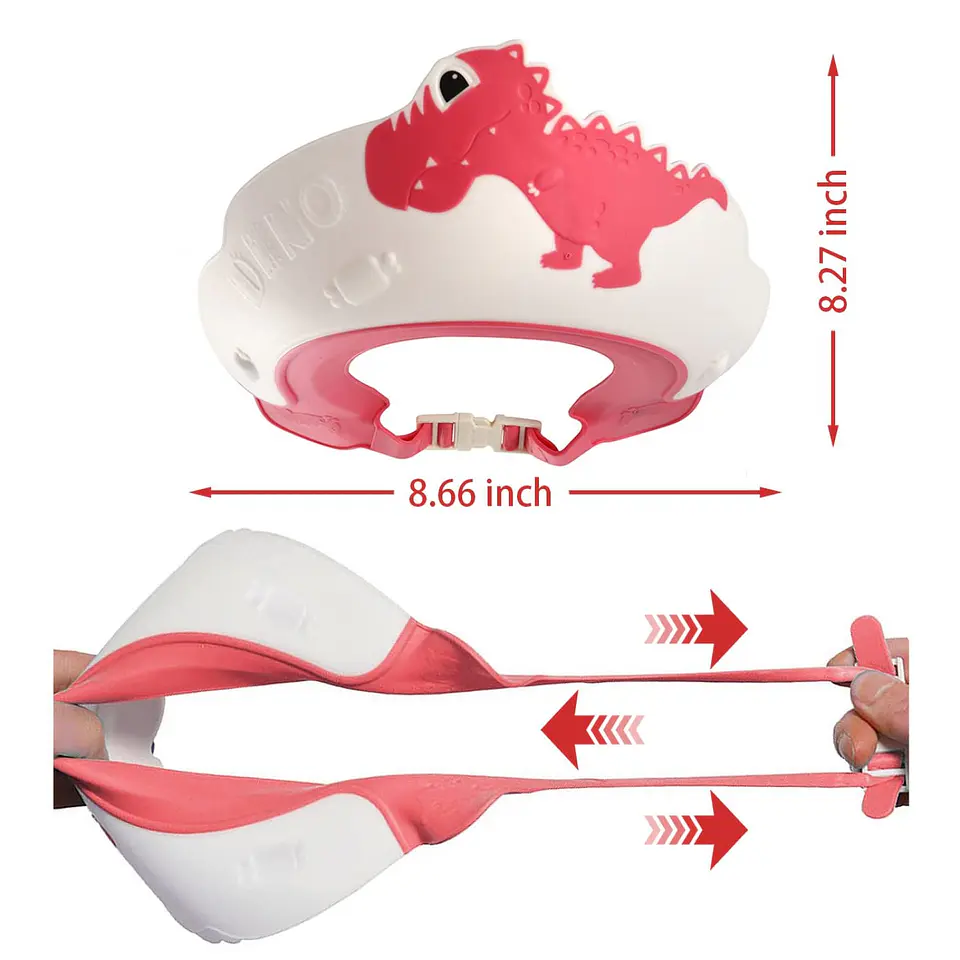 Gorro de ducha ajustable para bebés Rosa 16554 8