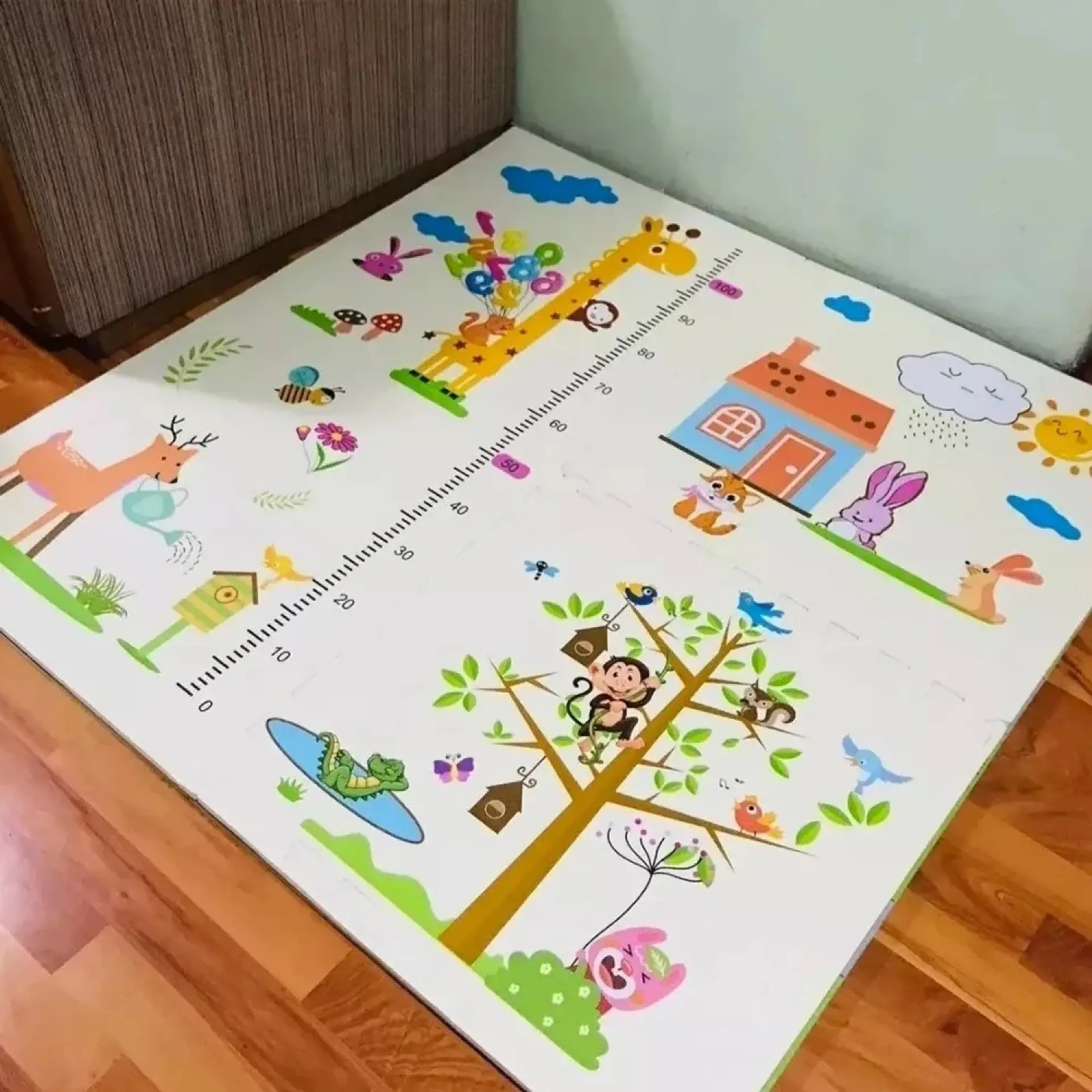 Pack 4 Piso Alfombras Goma Eva 60x60 Diseño Animales 50539 2