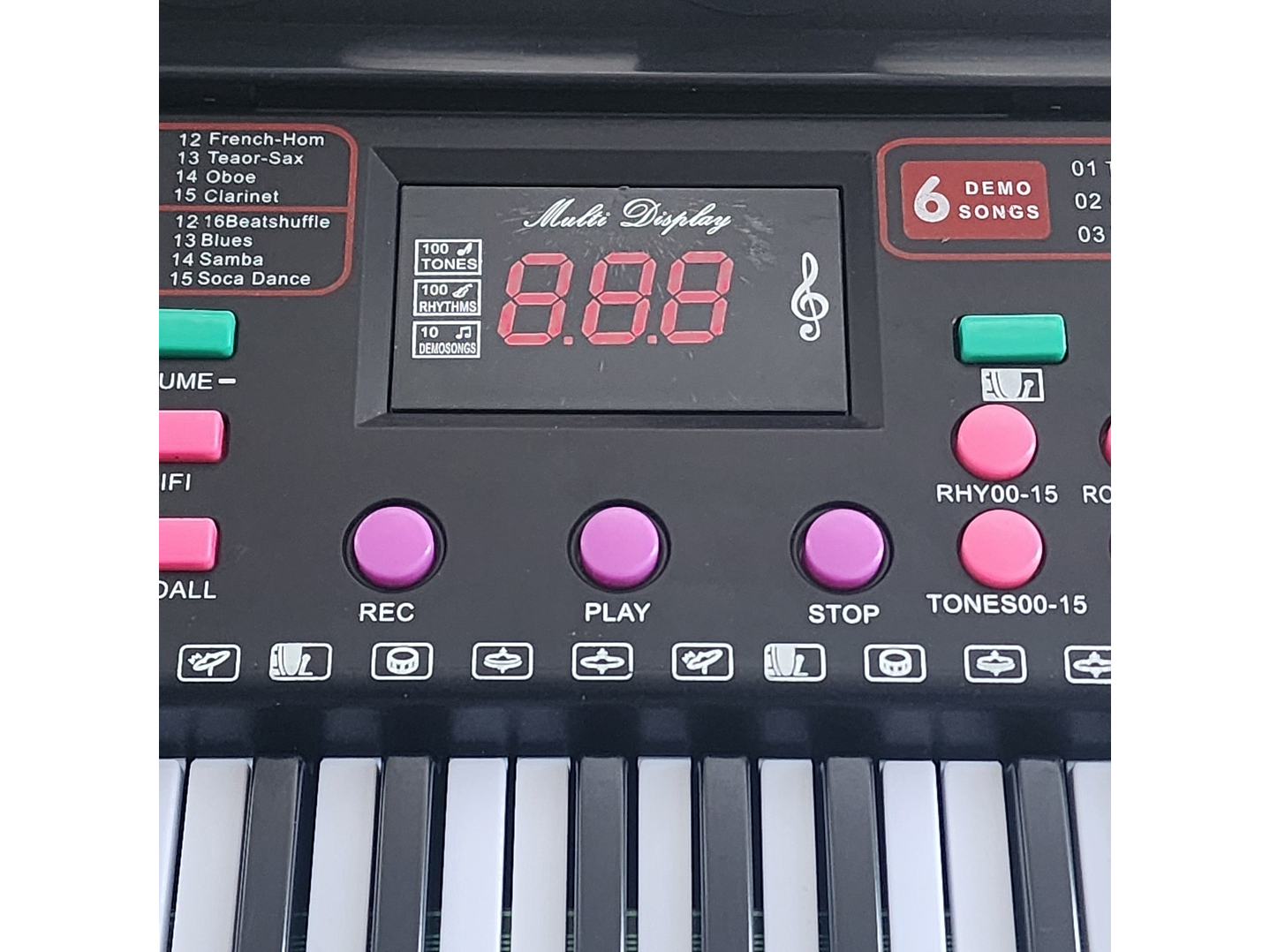 Piano Teclado Digital 61 Teclas + Micrófono 55036 6