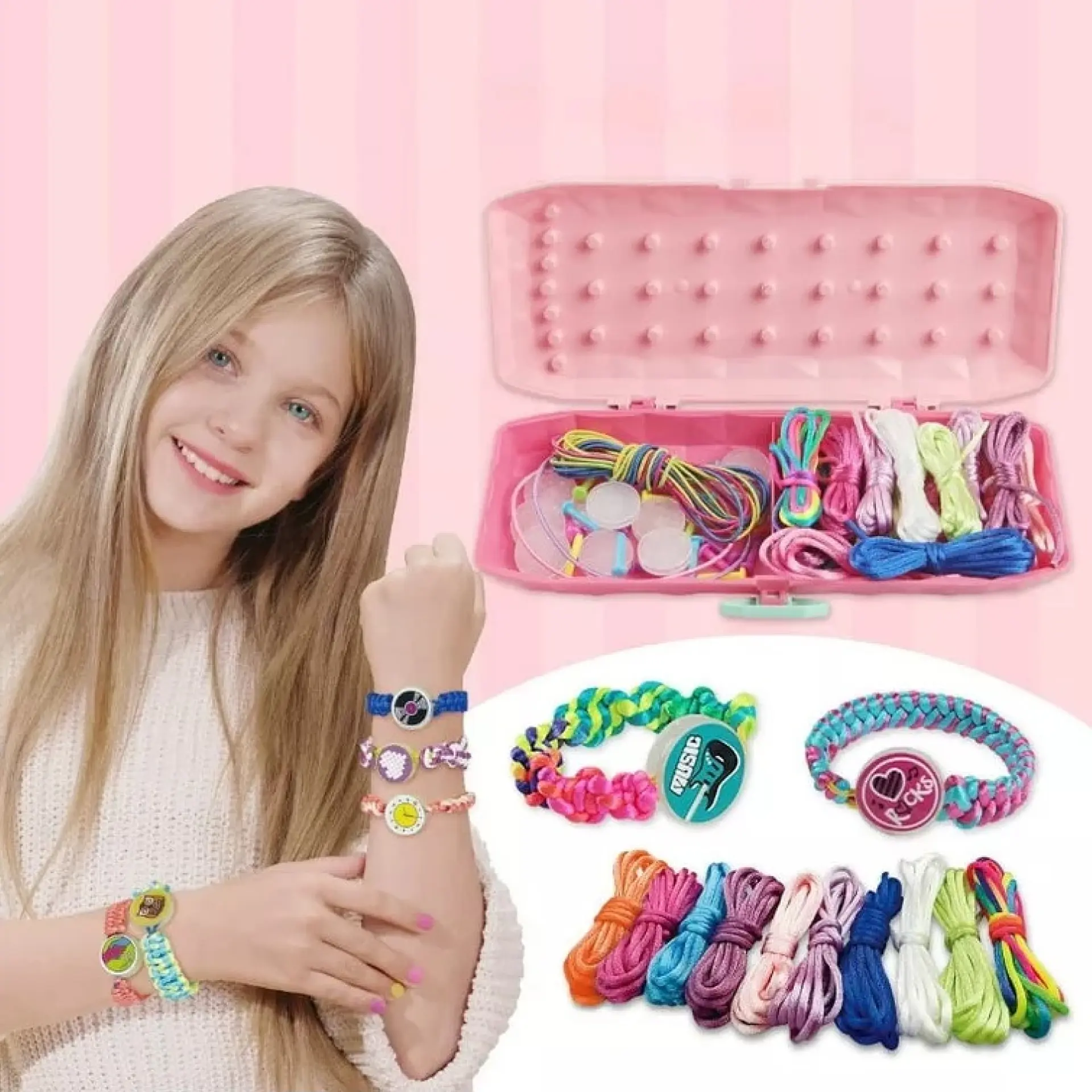 Kit Fabricación de Pulseras con Accesorios para Niñas 55438 5