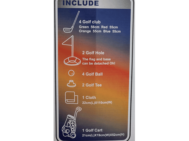 Set De Golf Miniatura con Carrito para Niños 55524 9