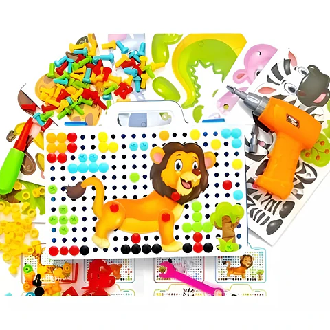 Juego Construcción Con Taladro Eléctrico Niños 55533