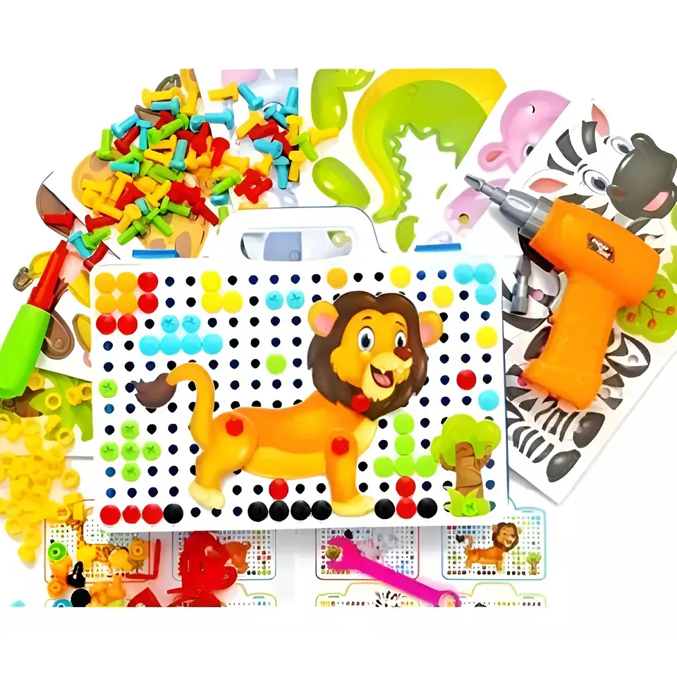 Juego Construcción Con Taladro Eléctrico Niños 55533 2