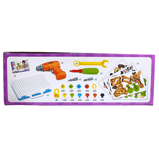 Juego Construcción Con Taladro Eléctrico Niños 55533