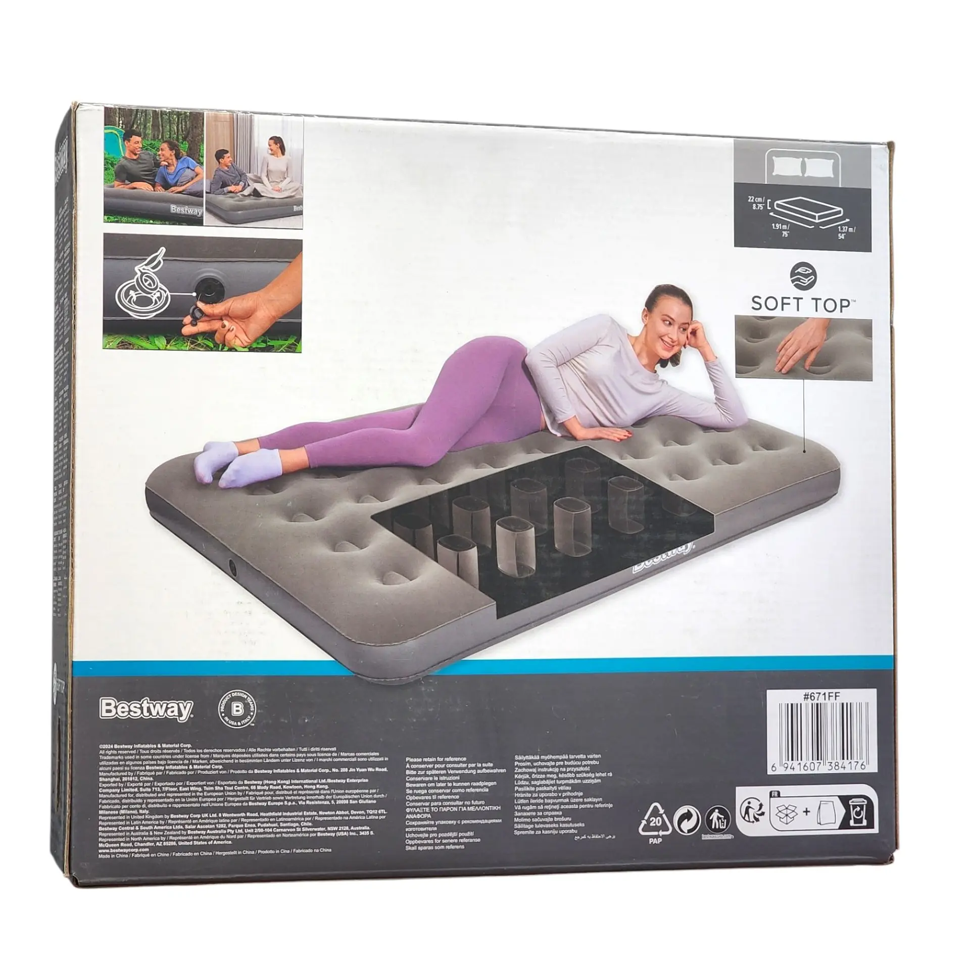 Colchón Inflable Doble 2 plaza 1.91m Bestway 671FF 6
