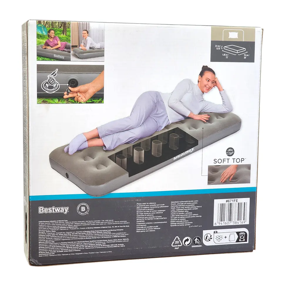 Colchón Inflable Individual 1 plaza 1.85m Bestway 671FE 6
