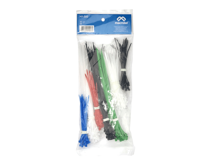 Amarras Plásticas Multiuso 300 unds Colores Macrotel MP300 1
