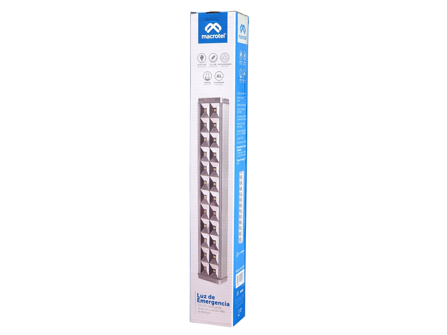 Lámpara De Emergencia 24 Led 6w Macrotel MS4605H 5
