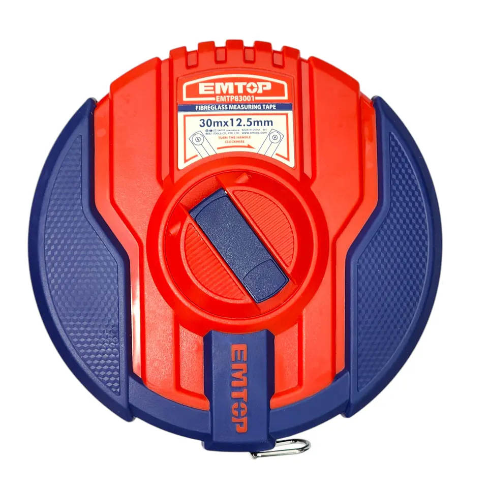 Cinta Métrica Fibra de Vidrio 30mt x 12.5mm Emtop EMTP83001 1
