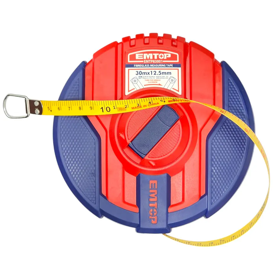 Cinta Métrica Fibra de Vidrio 30mt x 12.5mm Emtop EMTP83001 2