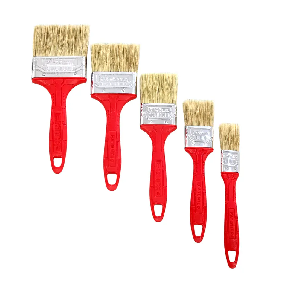 Kit de 5 Brochas Mango de Plástico EPBH160501 EMTOP 2