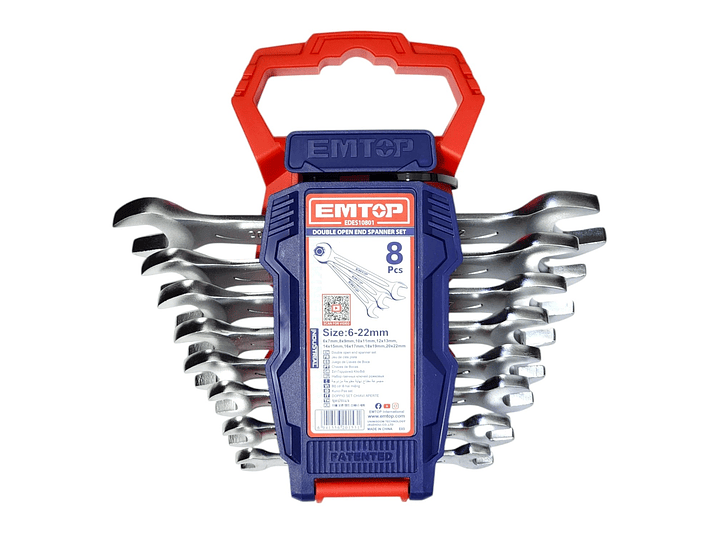 Kit de 8 Llaves de Punta 6-22mm Emtop Edes10801 1