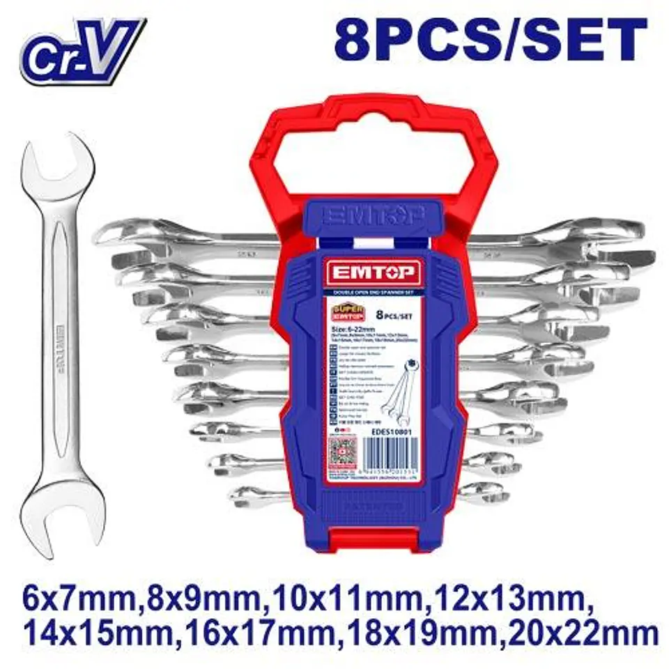 Kit de 8 Llaves de Punta 6-22mm Emtop Edes10801 5