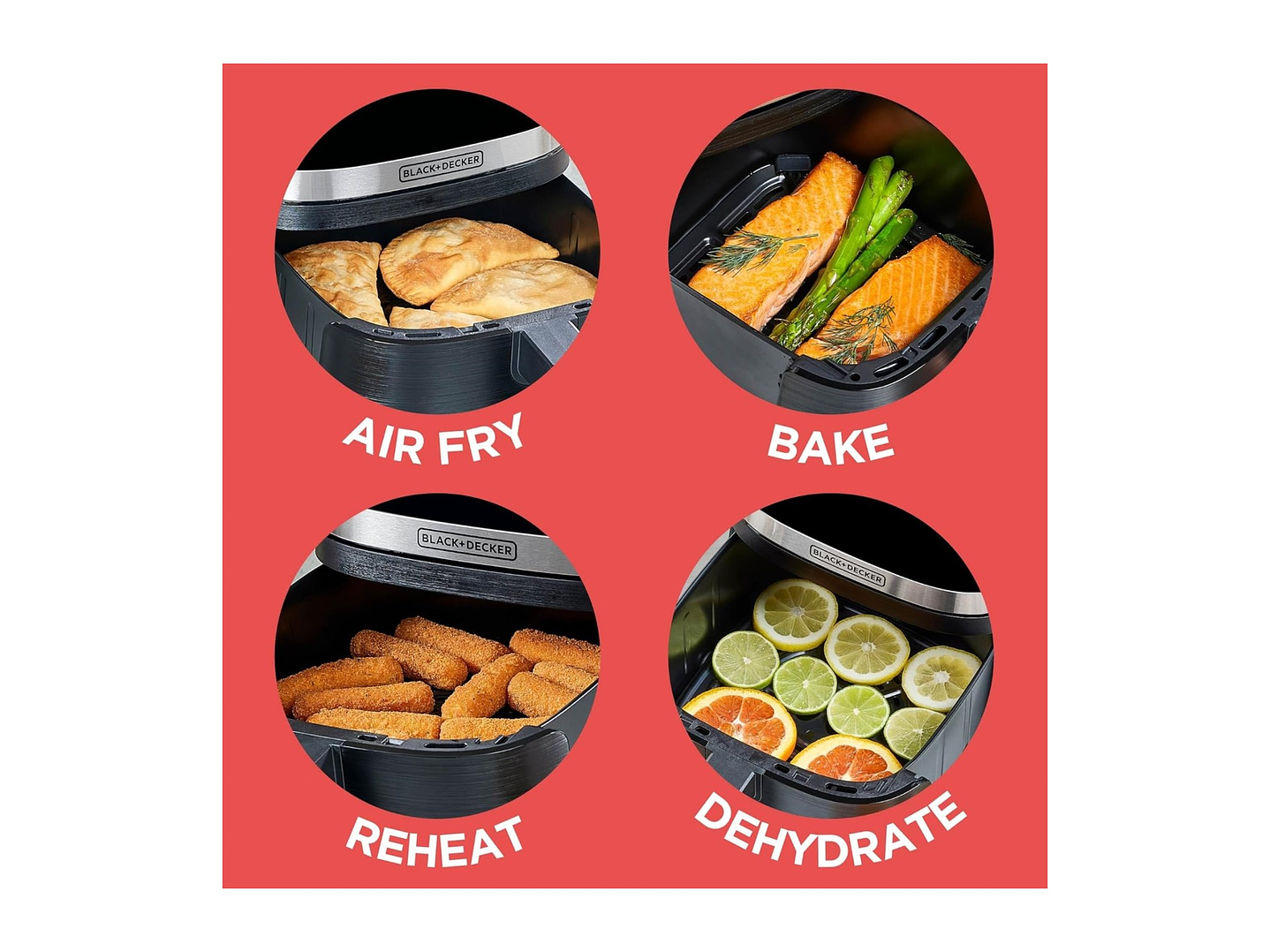 Freidora de Aire Black + Decker PURIFRY de 5.5L Afbd62-1bdcl 4