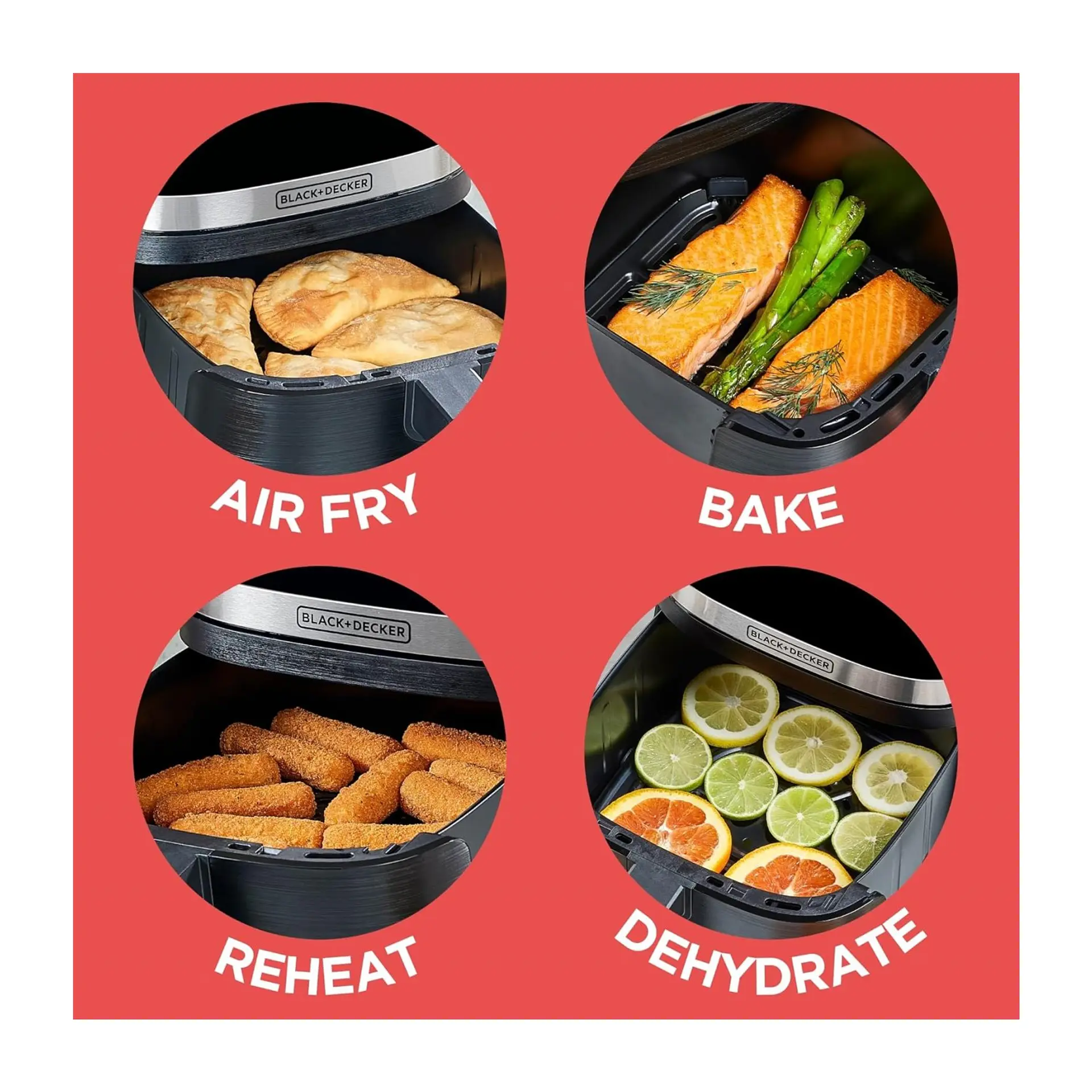Freidora de Aire Black + Decker PURIFRY de 5.5L Afbd62-1bdcl 4