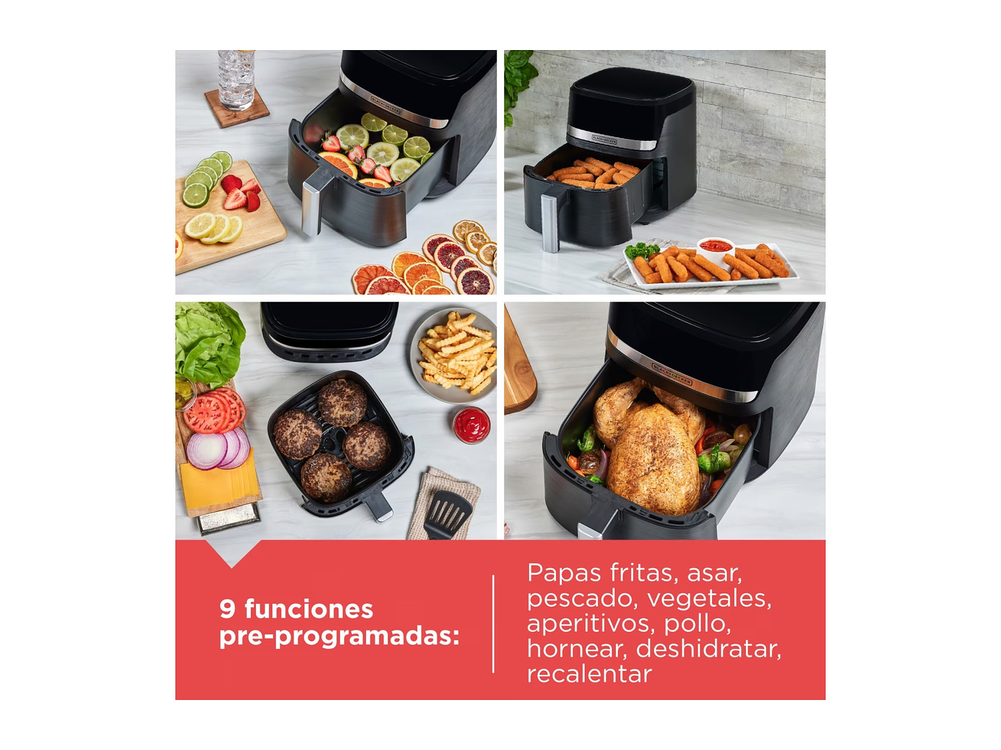 Freidora de Aire Black + Decker PURIFRY de 5.5L Afbd62-1bdcl 5