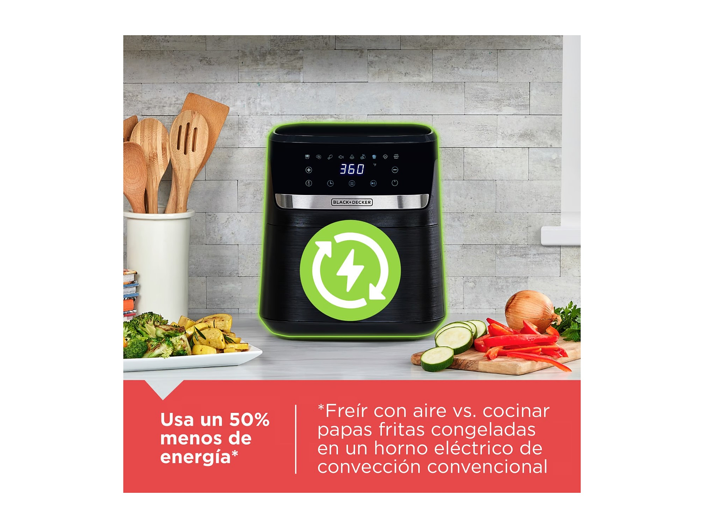 Freidora de Aire Black + Decker PURIFRY de 5.5L Afbd62-1bdcl 6