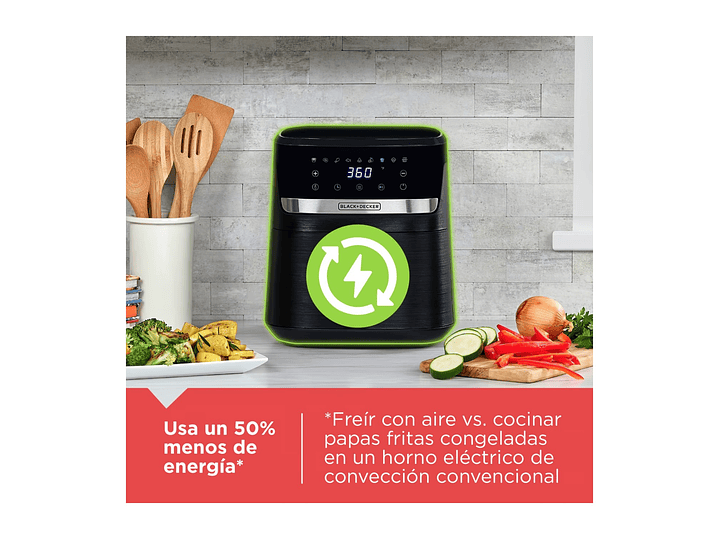 Freidora de Aire Black + Decker PURIFRY de 5.5L Afbd62-1bdcl 6