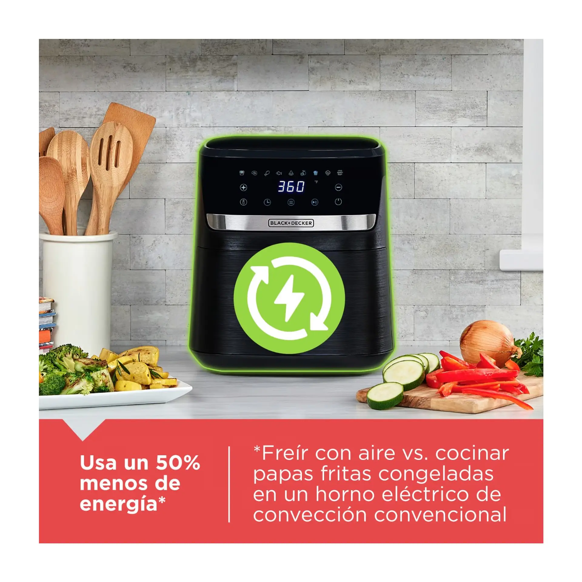 Freidora de Aire Black + Decker PURIFRY de 5.5L Afbd62-1bdcl 6