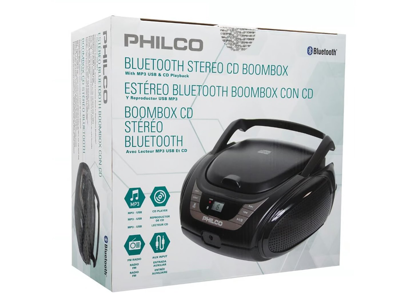 Radio Boombox Bluetooth Con Cd Usb Philco 2120bt 7