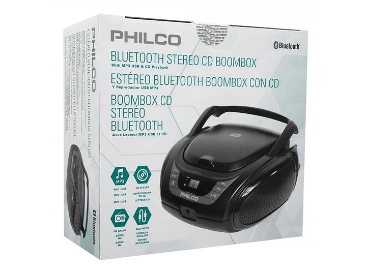 Radio Boombox Bluetooth Con Cd Usb Philco 2120bt 7