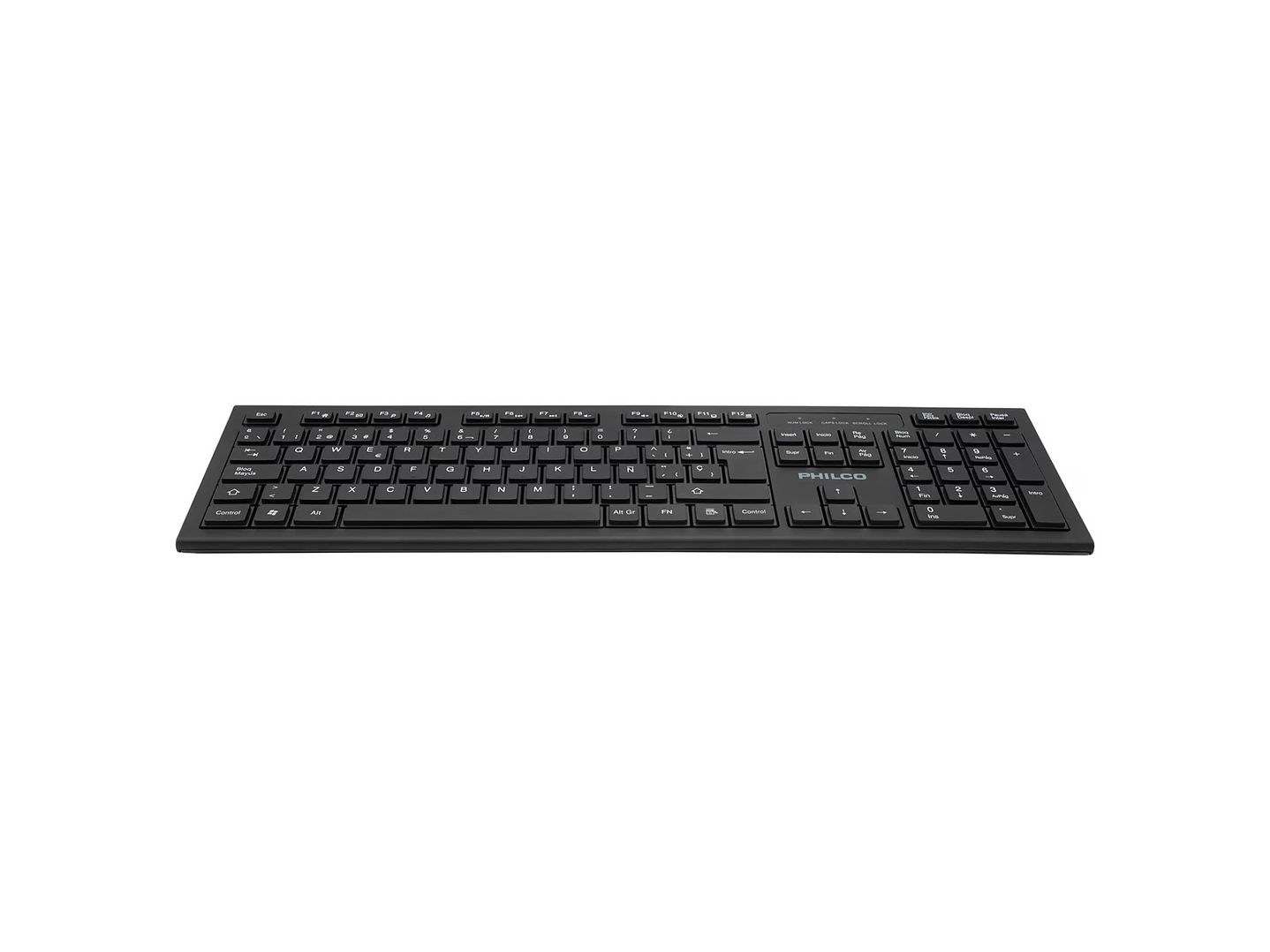 Teclado Inalámbrico 105 Teclas Negro Philco W601N 1