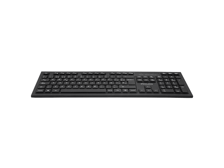 Teclado Inalámbrico 105 Teclas Negro Philco W601N 1