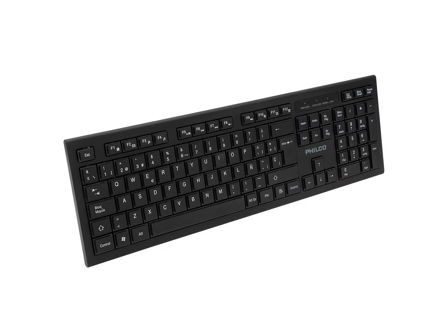 Teclado Inalámbrico 105 Teclas Negro Philco W601N 2