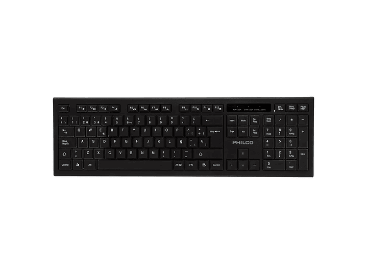 Teclado Inalámbrico 105 Teclas Negro Philco W601N 3