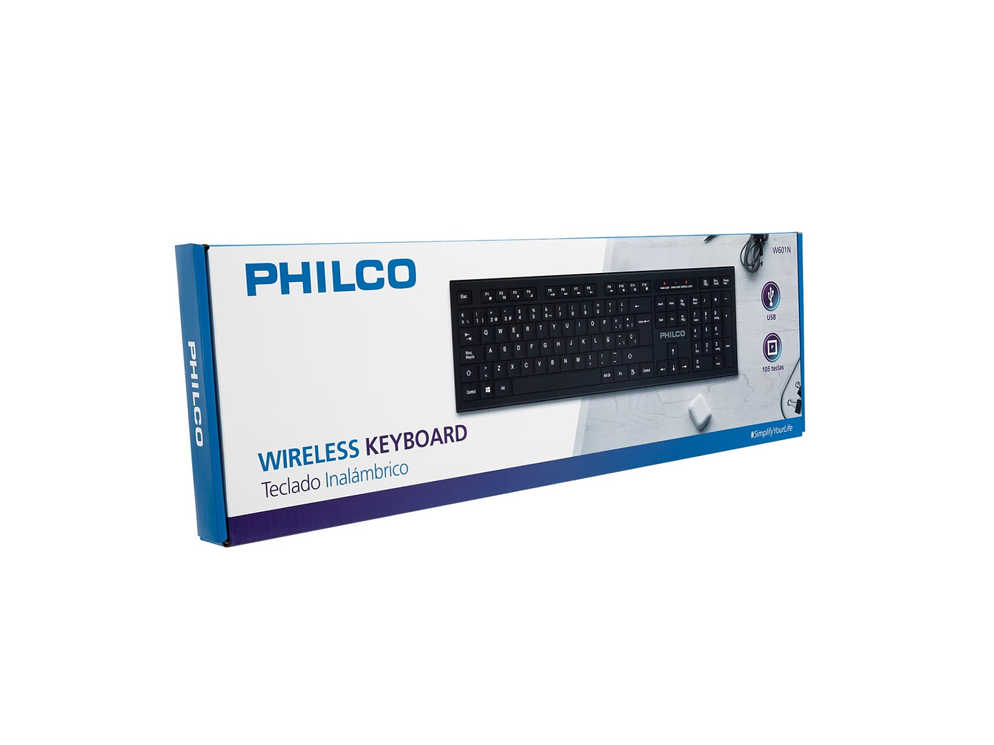 Teclado Inalámbrico 105 Teclas Negro Philco W601N 4