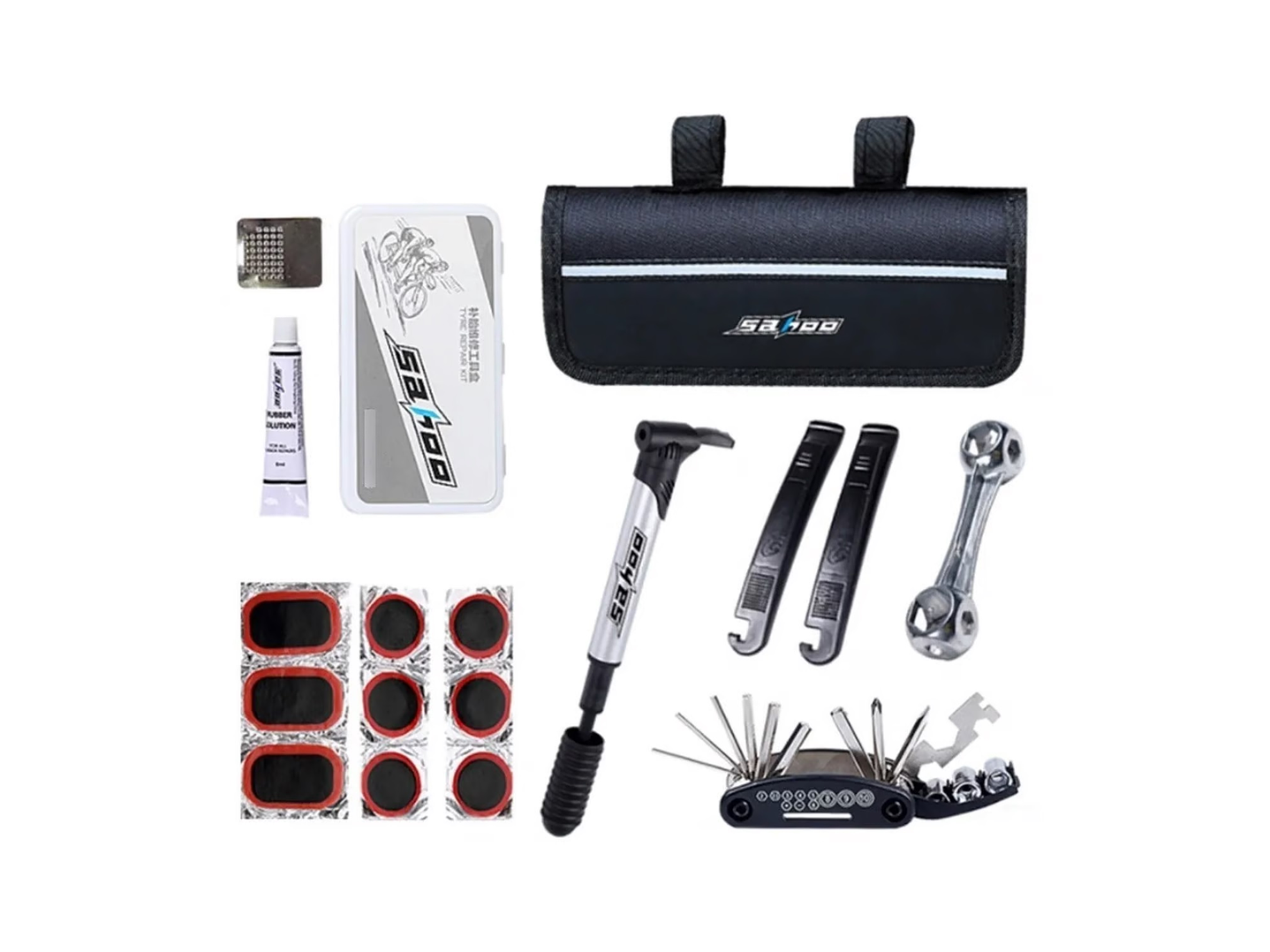 Kit Herramientas Bicicleta Completo Llave Y Parche 06031 1