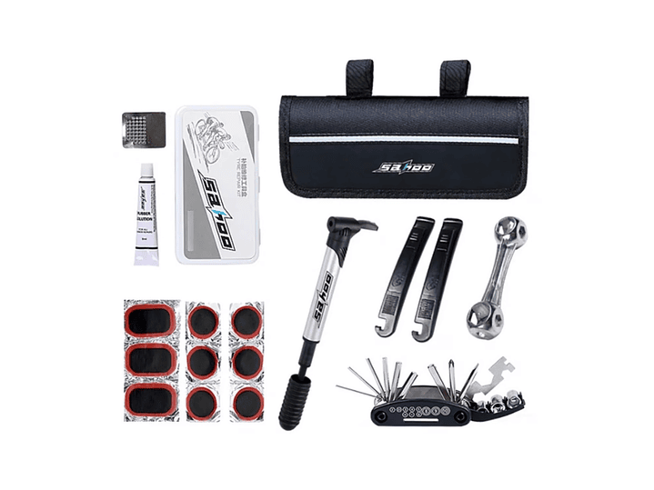 Kit Herramientas Bicicleta Completo Llave Y Parche 06031 1