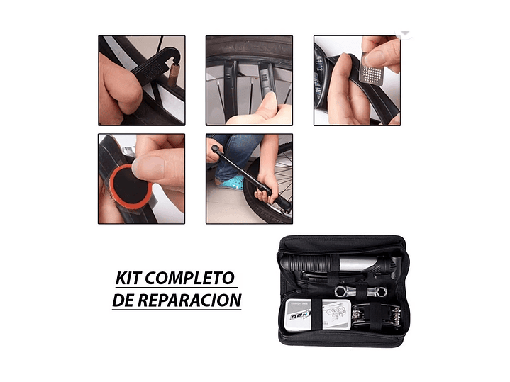 Kit Herramientas Bicicleta Completo Llave Y Parche 06031 6